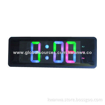 2014 Digital Novelty Table Alarm Clock with LED Colorful Displays, Two Alarm Functions